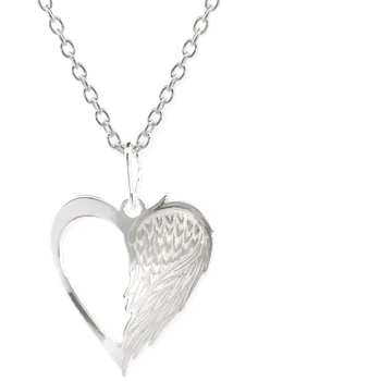 Náhrdelník Yoowey Přívěsek s řetízkem stříbrný srdce KO1066_BR030_45
