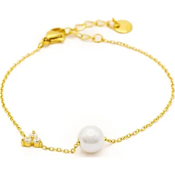 Náramek BRUNOshop.cz Nastavitelný náramek PERLA s kamínky GOLD