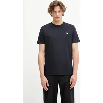 Bavlněné tričko Fred Perry pánské, tmavomodrá barva, M1600V, L, 59X