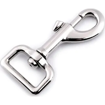 Galanterie Mohutná kovová karabina otočná, průvlek 25 mm