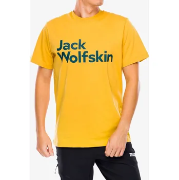 Pánské tričko Tričko s potiskem Jack Wolfskin Brand T - mustard