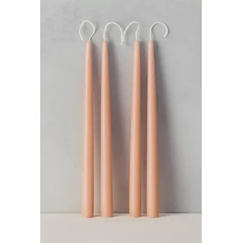 Svíčka Broste Copenhagen: Smooth Getauchte Svíčka Peach Pink, 38 cm, sada 4 ks