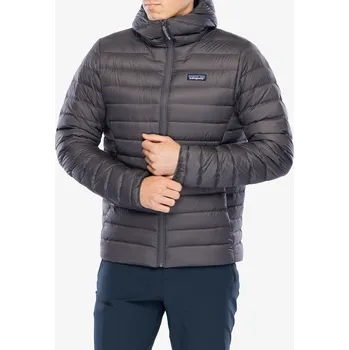 Péřová bunda Patagonia Down Sweater Hoody - forge grey