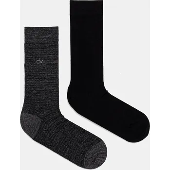 Pánské ponožky Ponožky Calvin Klein 2-pack černá barva, 701235971 99X, vel. ONE SIZE