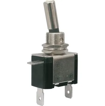 vypínač TIPA 02610033 Přepínač páčkový 2pol./2pin ON-OFF 12VDC/25A LED bílá