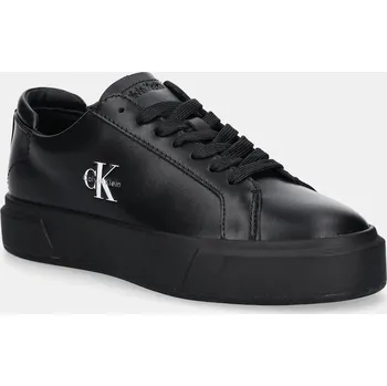 Dámská obuv Tenisky Calvin Klein BASKET LACE UP LTH ML YW0YW01945 černá 99A, EUR 40