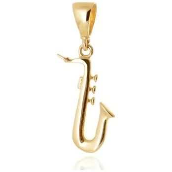 Přívěsek Přívěšek ze žlutého zlata saxofon ZZ1436F + dárek zdarma