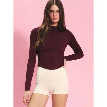 Dámská mikina Mikina na zip se stojáčkem - S - House - kaštanové - 776GP-83X