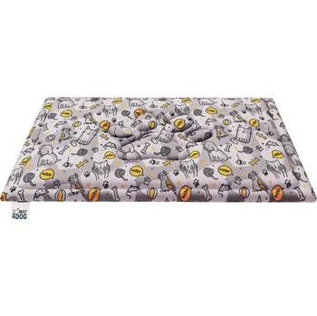 Pelíšek pro psa Podložka pro psy BRICK 90x60 cm světle šedá s motivem