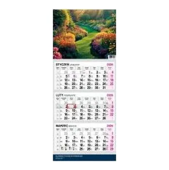 Kalendář Kalendarz 2026 trójdzielny premium Ogród