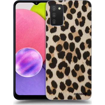 Pouzdro na mobilní telefon Picasee silikonový průhledný obal pro Samsung Galaxy A03s A037G - Brown Tiger