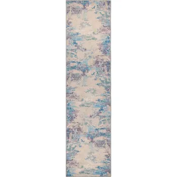 Koberec Modro-fialový pratelný běhoun s příměsí recyklovaných vláken 60x230 cm Reid – Flair Rugs ID_1643466