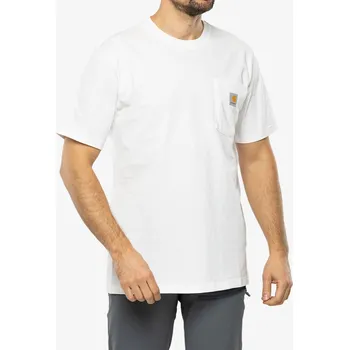 Pánské tričko Pánské tričko Carhartt K87 Pocket S/S T-Shirt - white