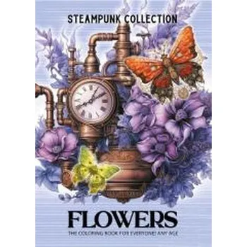 Set školních potřeb Kolorowanka A4 pionowa 8 obrazków Kwiaty fiolet