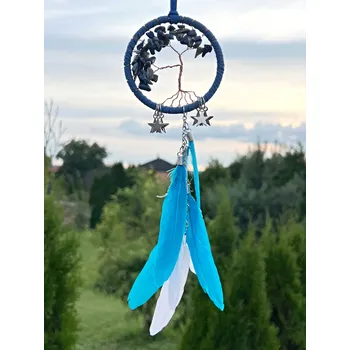 Lapač snů Magieprirody.cz Lapač snů s Lapis Lazuli – klidná mysl a noční harmonie #ZB351