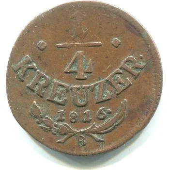 František II. 1/4 Kreuzer 1816/B.