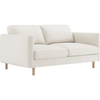 Pohovka Micadoni Bílá sametová dvoumístná pohovka Eden 146 cm