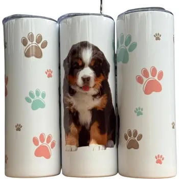 Termohrnek FEELFINE.cz Termo kelímek s brčkem s originálním potiskem - Štěně Bernský salašnický pes