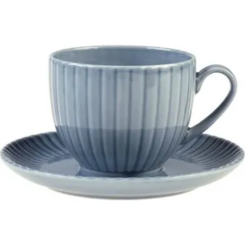 Šálek s podšálkem sada Daisy, 6/12, šedo-modrá