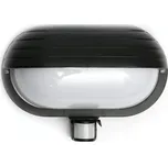 Ecolite Nástěnné svítidlo černé, IP44, s čidlem WHST69-CR