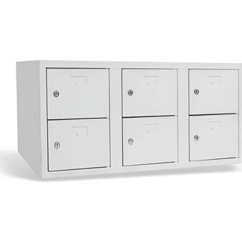 Školní nábytek 6-dveřová dělená skříňka na boty 300 mm #03 SHOECABINET 3/6