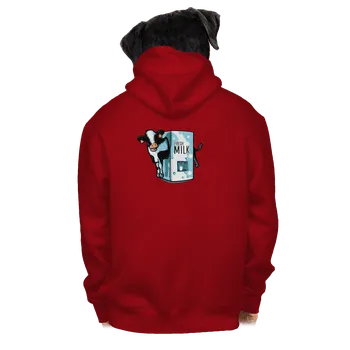 Pánská mikina Bastard Mlékomat pánská mikina na zip Red