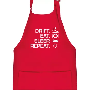 Kuchyňská zástěra Drift Eat Sleep Repeat - Dětská zástěra na vaření - Univerzální velikost ( Červená )