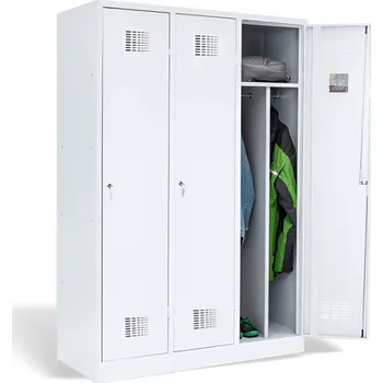 Školní nábytek 3-dveřová šatní skříň s přepážkou #02 MAXI 3