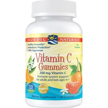 Zdraví Nordic Naturals Vitamin C 250 mg (120 Gumový cukr, Mandarin)