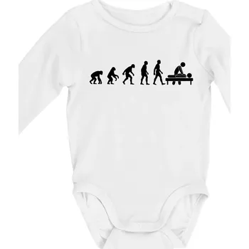 Kojenecký body Evoluce masáž - Body kojenecké s dlouhým rukávem - Dlouhý r. do 3 měs ( Bílá )