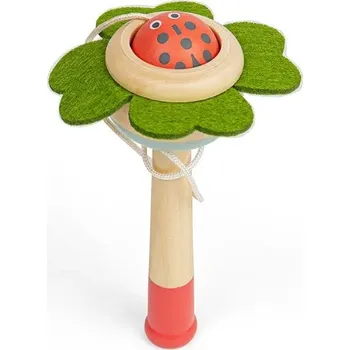 Výuková hračka Bigjigs Toys Ball Catcher Květina s míčkem Beruška