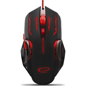 Myš Esperanza Herní myš s LED podsvícením 6D USB APACHE, červená 72705 EGM403R