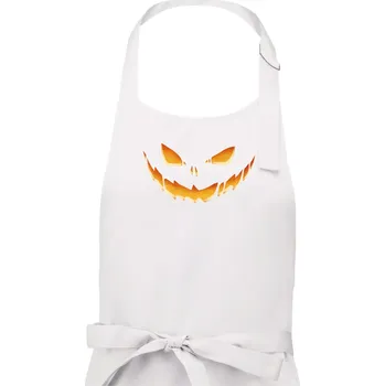 Kuchyňská zástěra Svítící dýně - Pánská zástěra na vaření - Univerzální velikost ( Bílá )