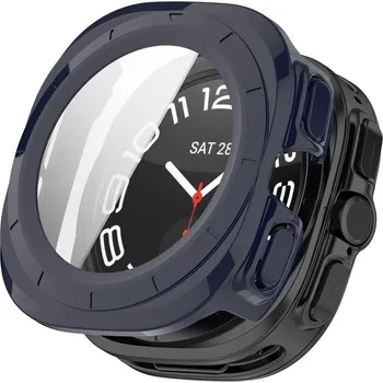 VSECHNONAMOBIL 116627 PC FULL COVER Plastový kryt se sklem pro Samsung Galaxy Watch Ultra / Watch Ultra 2025 tmavě modrý