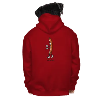 Pánská mikina Bastard Páreček pánská mikina na zip Red