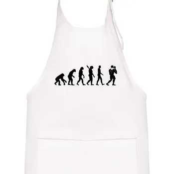 Kuchyňská zástěra Evoluce box - Dětská zástěra na vaření - Univerzální velikost ( Bílá )