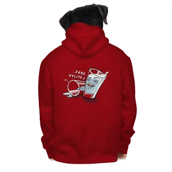 Pánská mikina Bastard Zase vylitej pánská mikina na zip Red