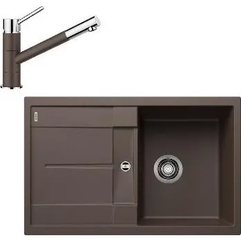 Granitový dřez Blanco - Set dřezu Metra 45 S a baterie Kano, kávová/kávová SET 09-C 25 KANO kav