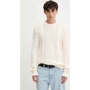 Pánský svetr Bavlněný svetr Tommy Jeans DM0DM22101 béžová 01A, vel. L