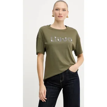 Bavlněné tričko Liu Jo MF5347.JS923 zelená 78X, vel. L