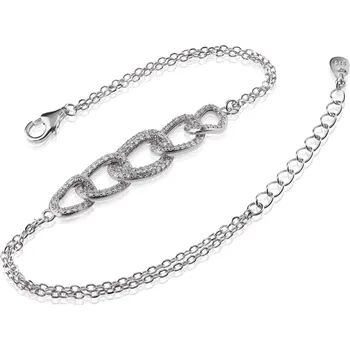 Náramek Náramek ze stříbra se zirkonovým zdobením - Meucci SB142