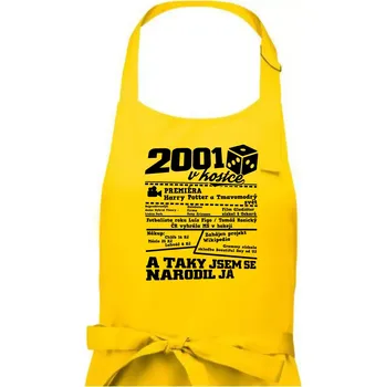 Kuchyňská zástěra 2001 v kostce - Pánská zástěra na vaření - Univerzální velikost ( Žlutá )