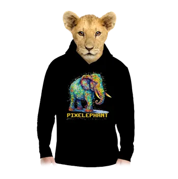 Chlapecká mikina Bastard Pixelephant dětská mikina klokanka Black