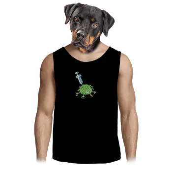 Pánské tílko Bastard Zapíchlý covid pánské tílko Black