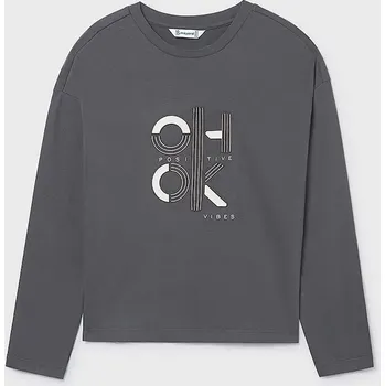 Dětské tričko s dlouhým rukávem Mayoral 7028.8K.Junior.9BYA šedá 09X, vel. 162
