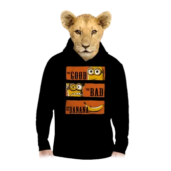 Chlapecká mikina Bastard Hodný zlý a banán dětská mikina klokanka Black