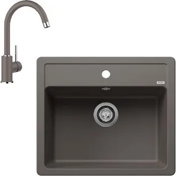 Granitový dřez Blanco - Set dřezu Legra 6 a baterie Mida, šedá vulkán/šedá vulkán SET 07-C 25 MIDA sedvu