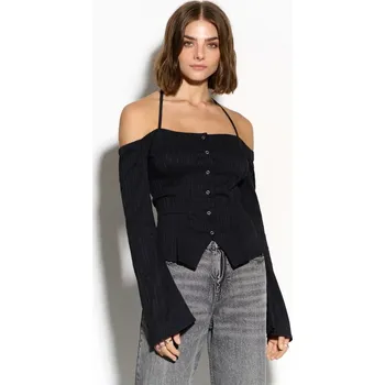 Dámská móda Halenka s&nbsp;dlouhými rukávy - XS - House - černá - 143HE-99X