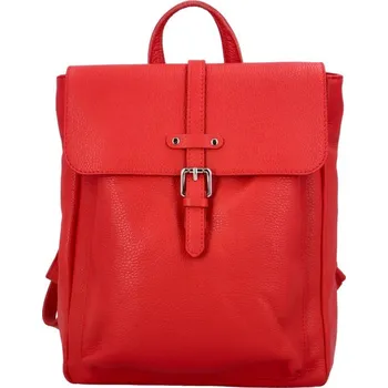 Kabelka Batoh kožený Červený