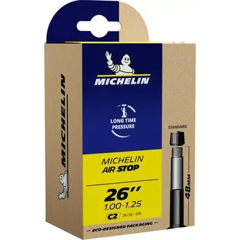Komponent pro jízdní kolo Michelin Air Stop 26" Road AV 48mm (Duše Michelin Air Stop 26" C2 26x1.00/1.25 26/32-559 AV48mm)